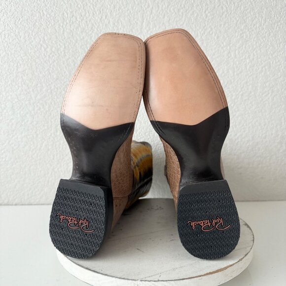 Rod Patrick Mens Cowboy Boots Size 11AAAA Brown Caiman Belly Western Square Toe - Picture 12 of 16